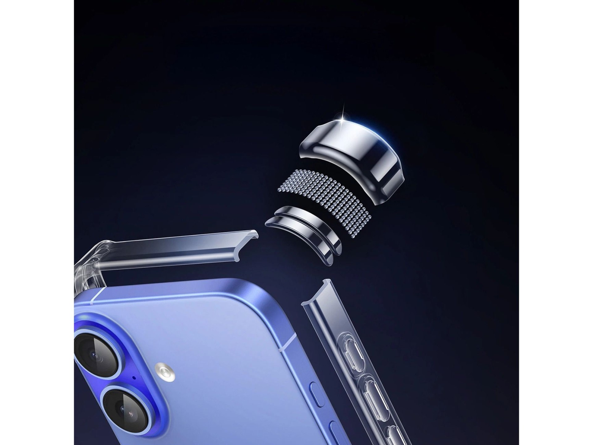 Funda Ugreen Bright Cushion CA101 para iPhone 16 Plus - Transparente