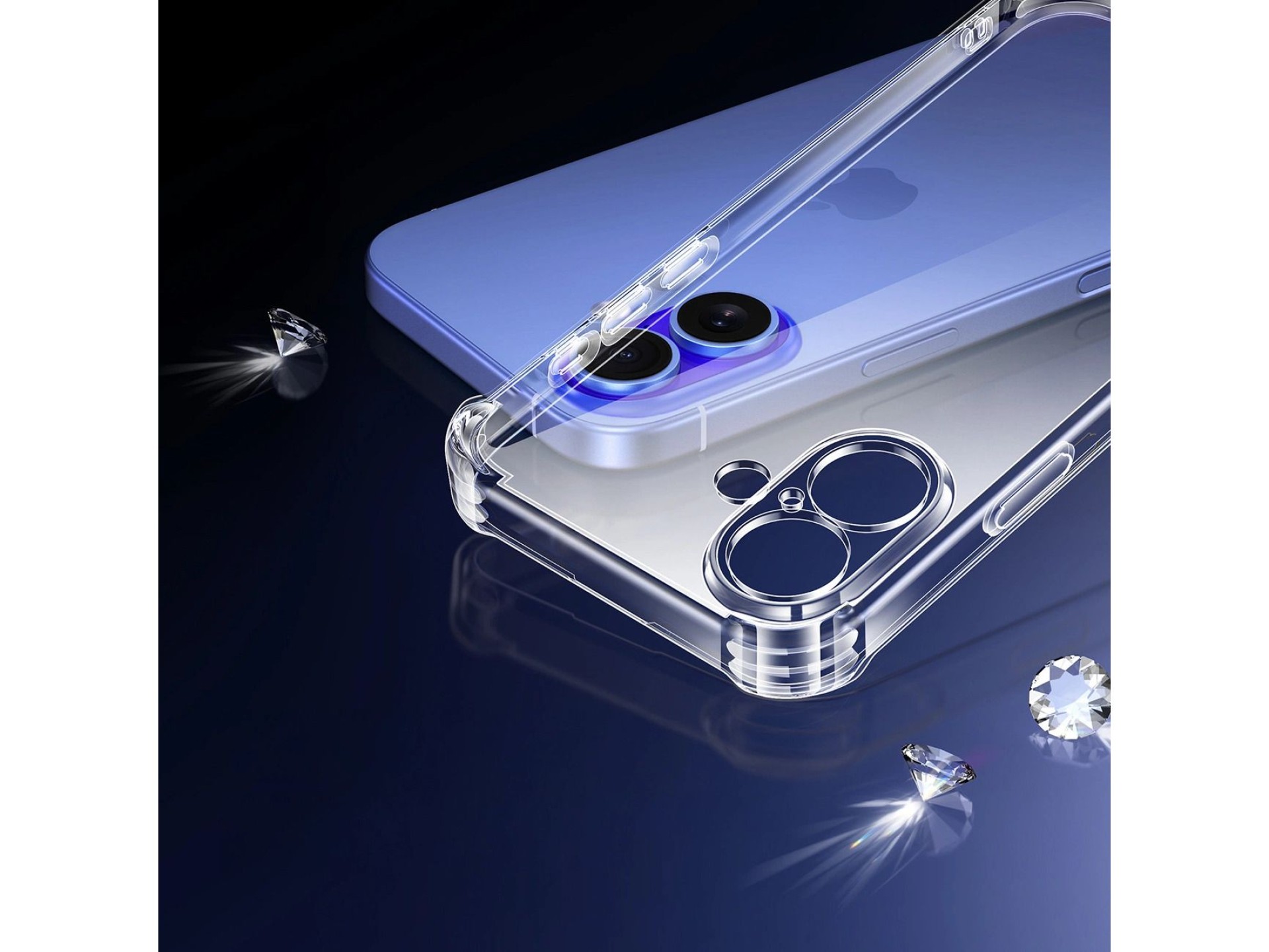 Funda Ugreen Bright Cushion CA101 para iPhone 16 Plus - Transparente