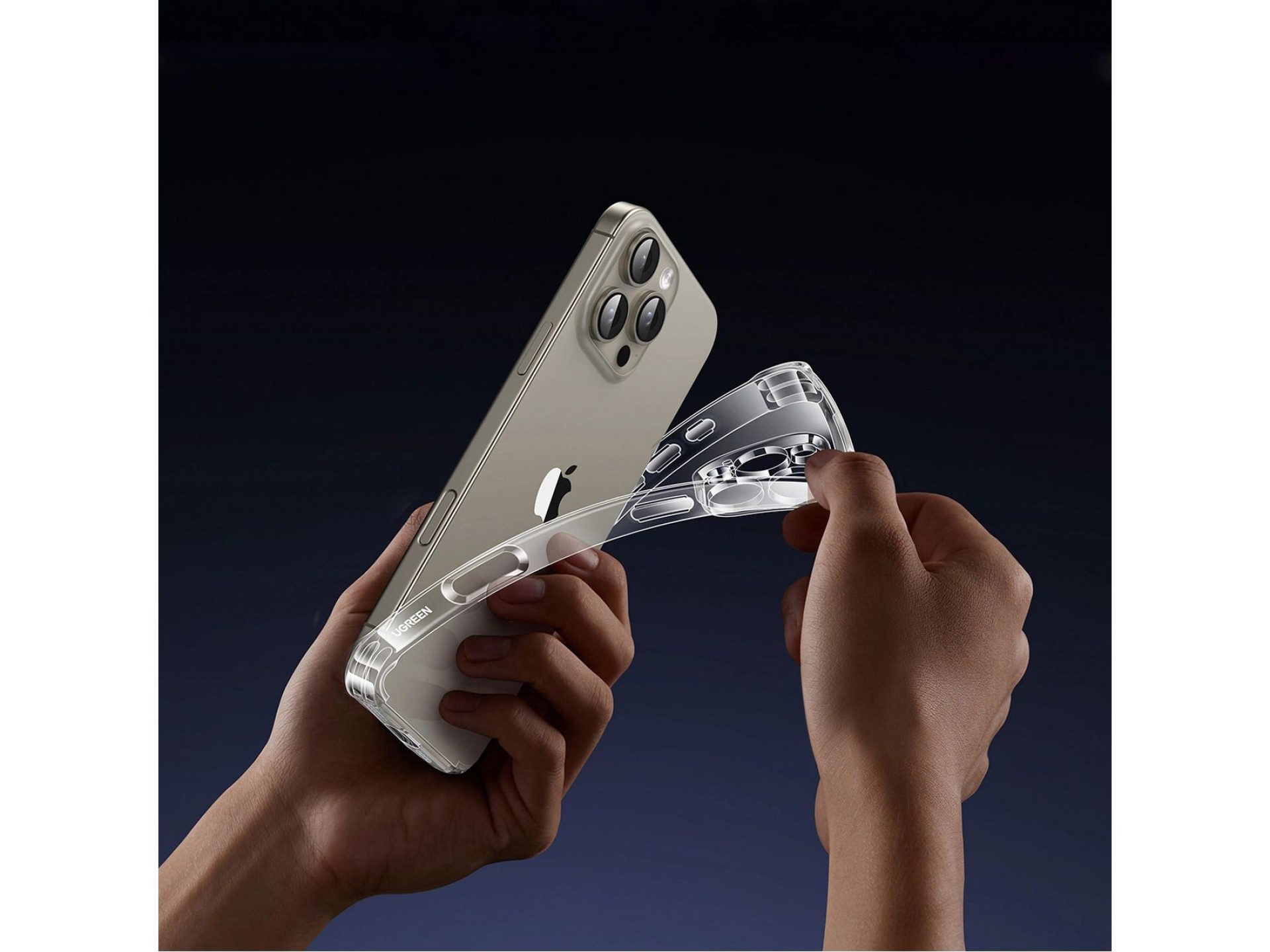 Capa Ugreen Bright Cushion CA101 para iPhone 16 Pro - Transparente
