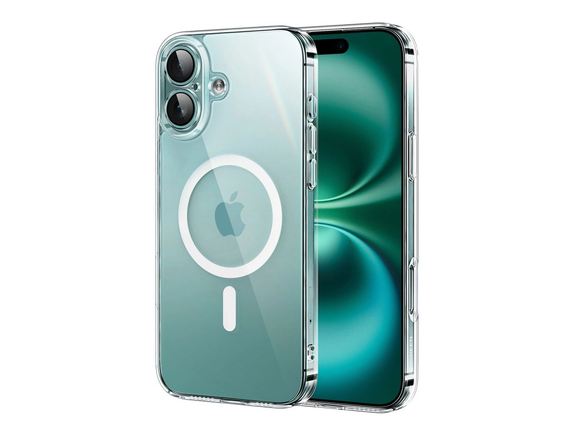 Capa magnética transparente Ugreen Classy para iPhone 16 - Transparente