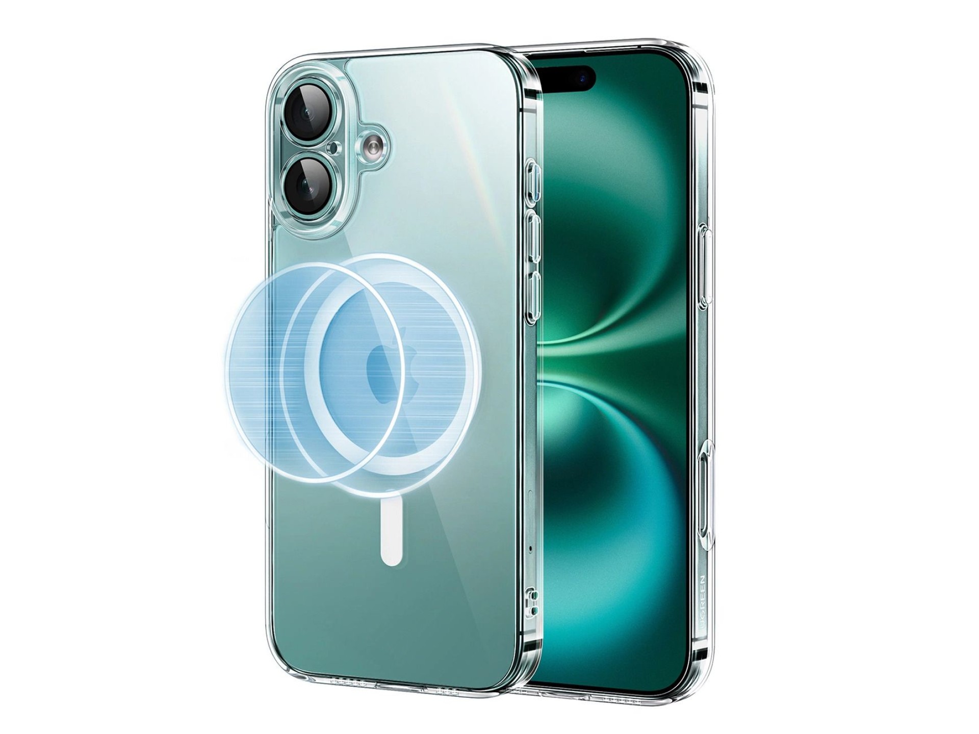 Capa magnética transparente Ugreen Classy com MagSafe para iPhone 16 Plus - Transparente