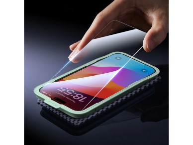 Vidro temperado Ugreen SP630 com moldura de montagem para iPhone 16 Pro Max (2 unidades)