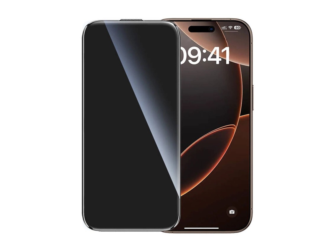 Vidrio templado Ugreen Privacy con marco de instalación para iPhone 16 Pro Max