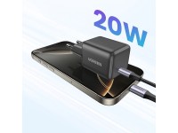 Carregador de parede Ugreen X512 20W GaN 1x USB-C - Cinza Carregador de parede Ugreen X512 20W GaN 1x USB-C - Cinza