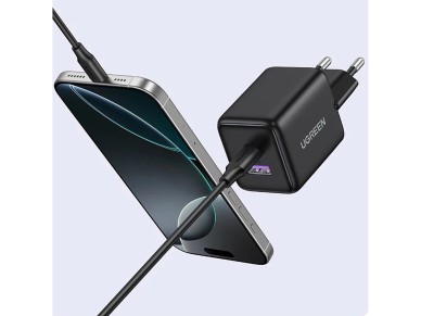 Ugreen X516 30W GaN Wall Charger 1x USB-A 1x USB-C - Gray Ugreen X516 30W GaN Wall Charger 1x USB-A 1x USB-C - Gray