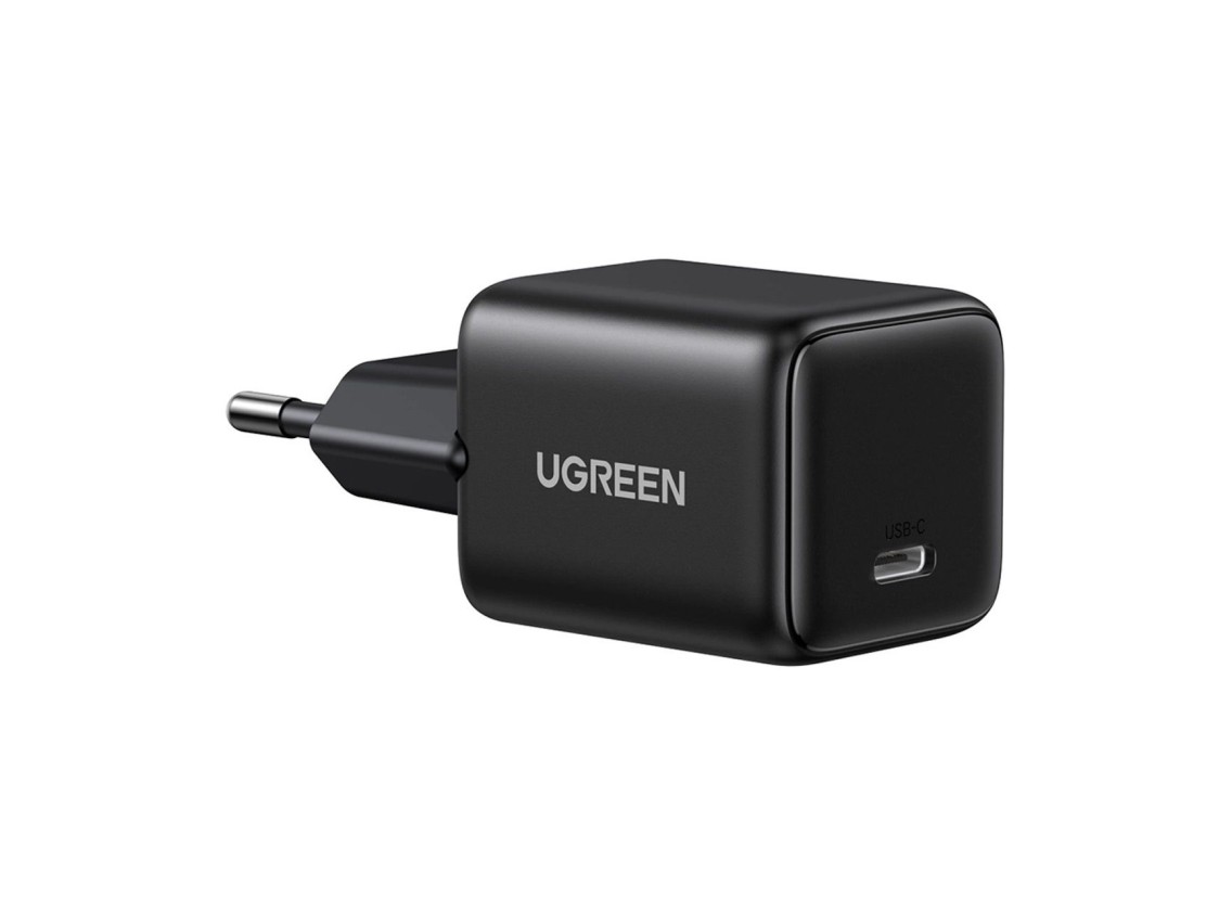 Cargador de pared Ugreen X513 de 30 W GaN con 1 puerto USB-C - Negro