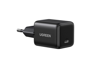 Ugreen X513 30W GaN Wall Charger 1x USB-C + 1m USB-C Cable - Black Ugreen X513 30W GaN Wall Charger 1x USB-C + 1m USB-C Cable - Black