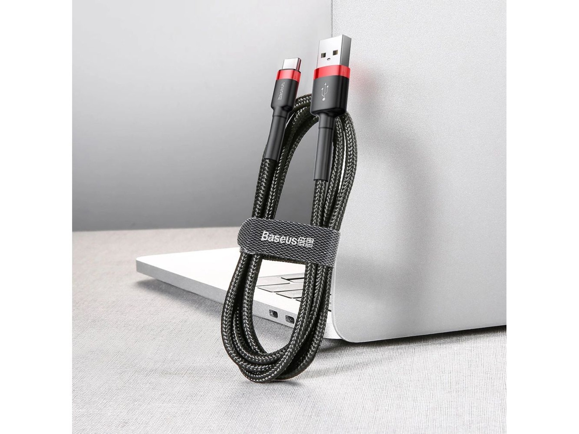 Baseus Cafule USB-A / USB-C QC 3.0 3A cable 0.5 m - black and red