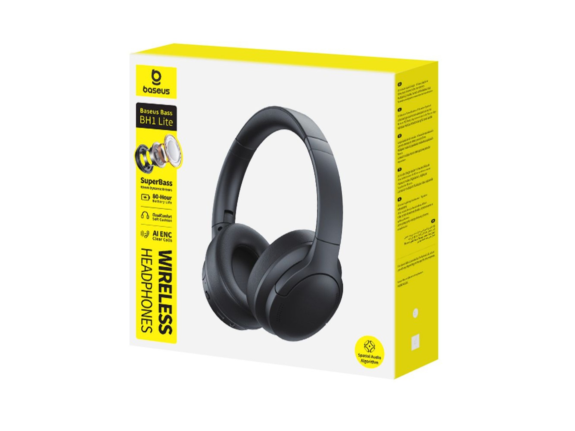 Auriculares inalámbricos supraaurales Baseus Bass BH1 Lite Bluetooth 6.0 - Negro
