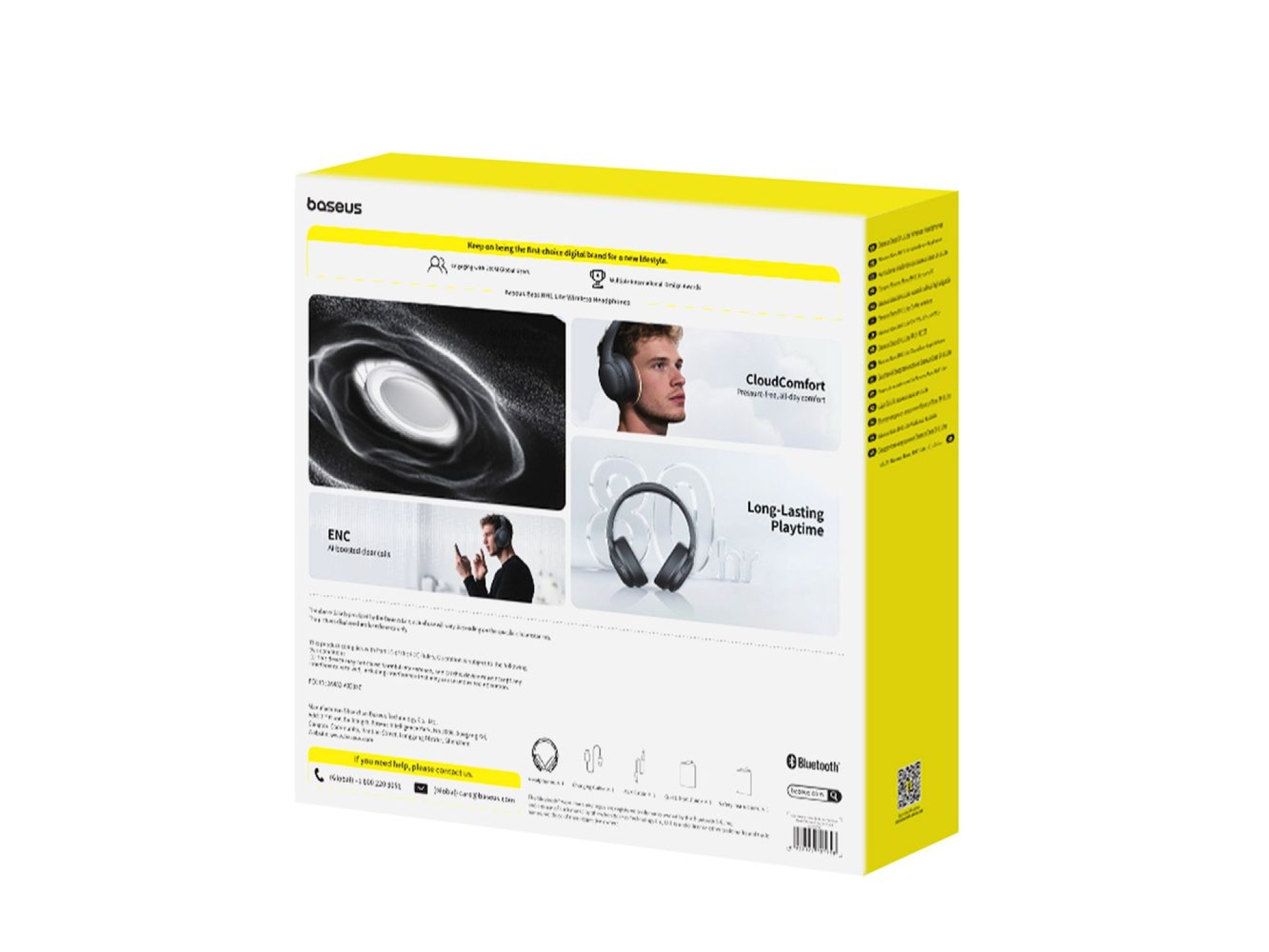 Auriculares inalámbricos supraaurales Baseus Bass BH1 Lite Bluetooth 6.0 - Negro