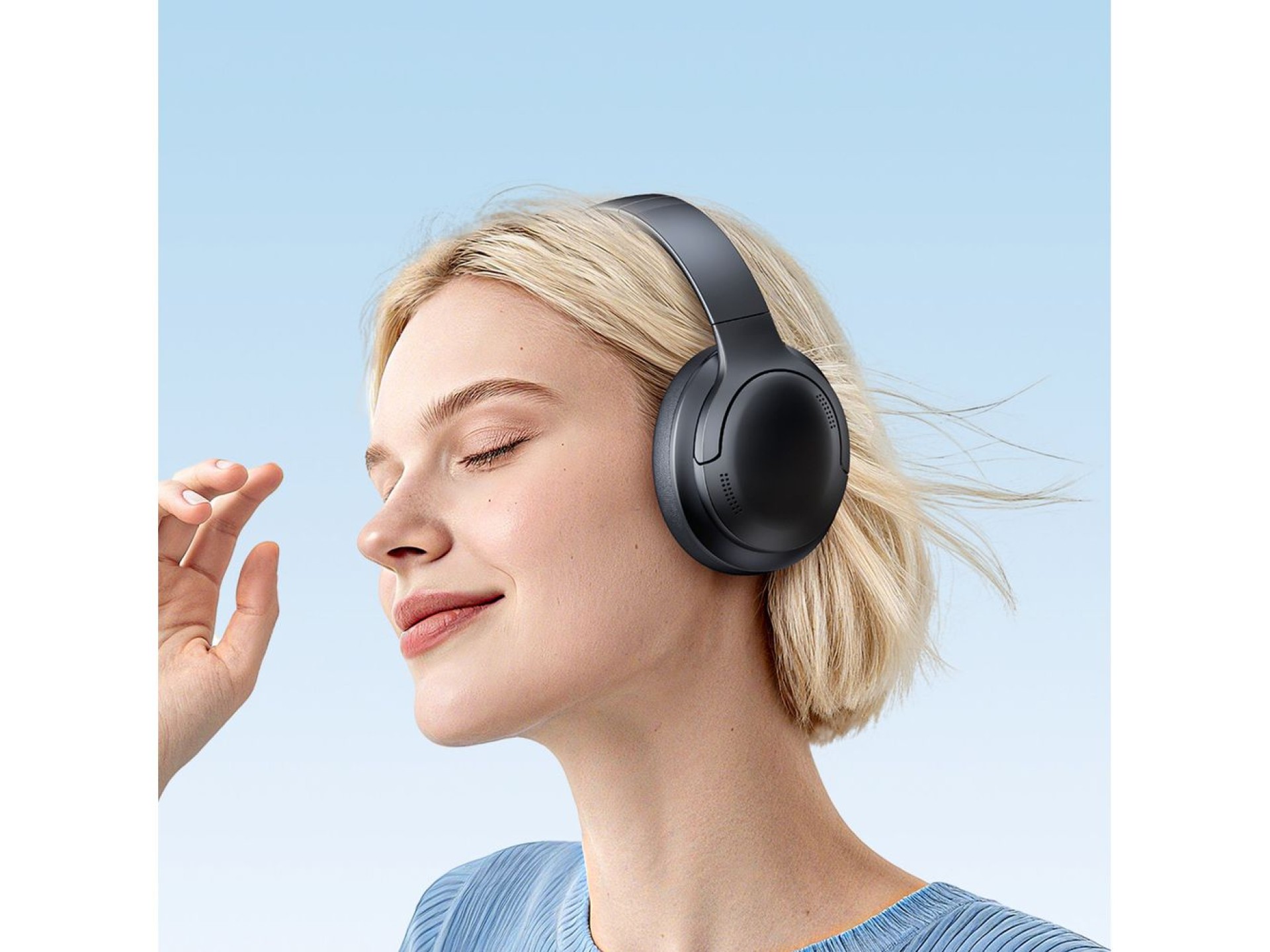 Auriculares inalámbricos supraaurales Baseus Bass BH1 Lite Bluetooth 6.0 - Negro