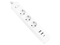 Xiaomi 20W Power Strip with Switch / 3 Power Outlets / 1 USB / 2 USB Type-C / 1.4m Cable / White
