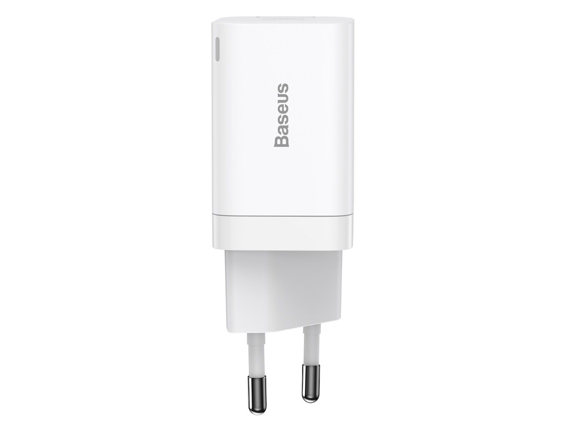 Baseus wall charger Super Si PD 30W 1x USB-C 1x USB white