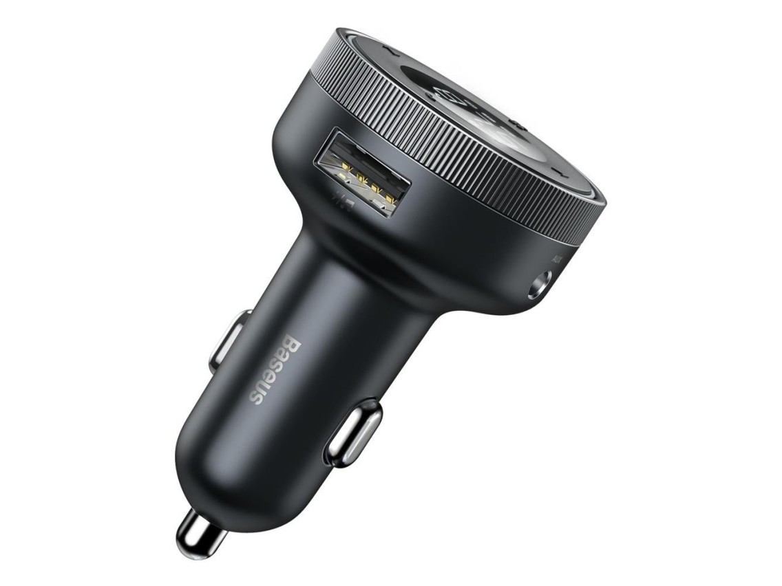 Transmisor FM Baseus Enjoy Bluetooth MP3 cargador de coche negro
