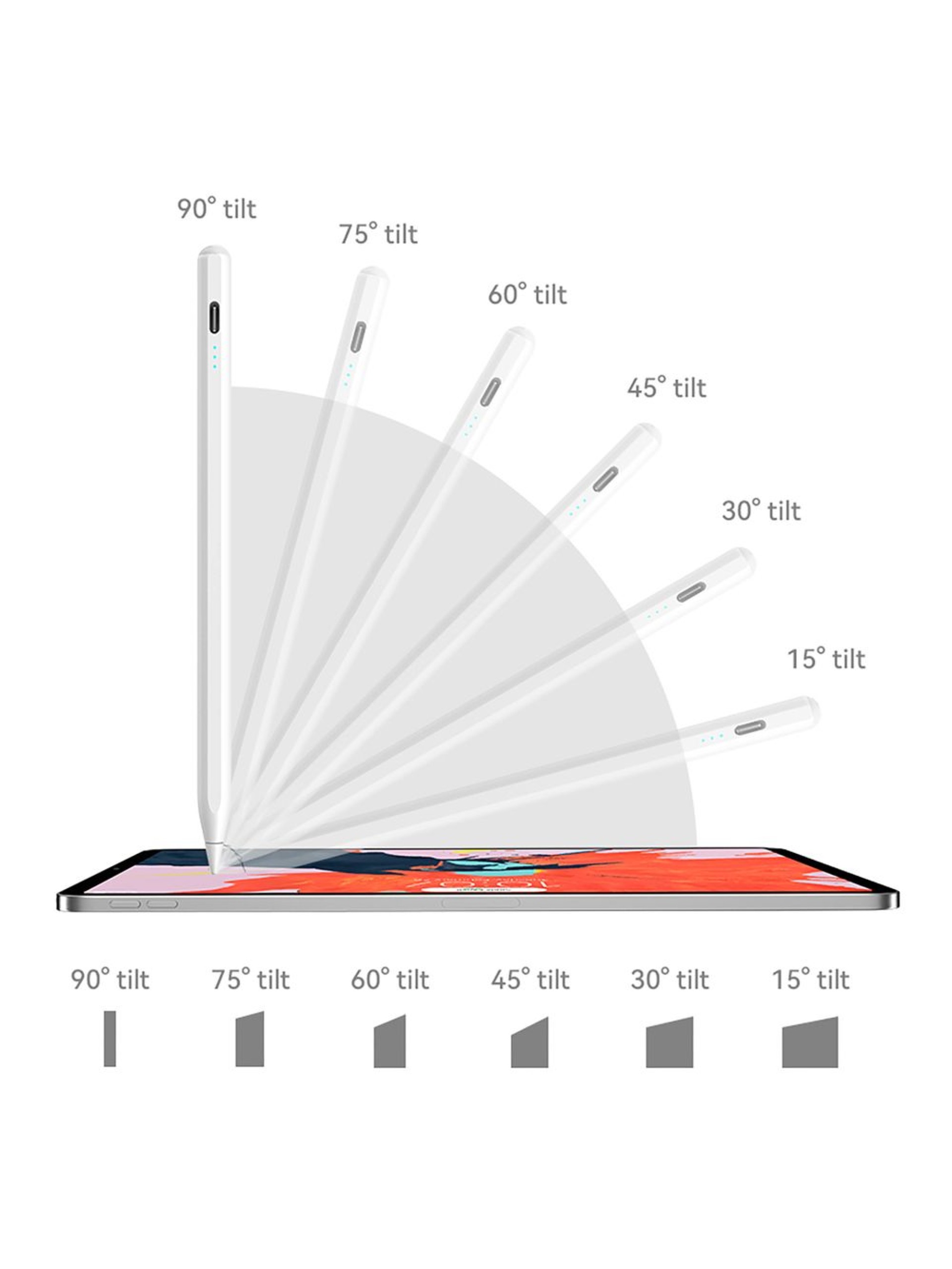 Caneta ativa Joyroom JR-X15, 130mAh, USB-C - branca