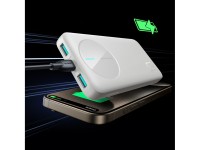 Powerbank Joyroom JR-PBF12 10000mAh 2.4A 2x USB-A 1x USB-C - white Powerbank Joyroom JR-PBF12 10000mAh 2.4A 2x USB-A 1x USB-C - white