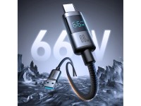 Joyroom S-A16 Pro Prism Series 66W USB-A - USB-C Cable with Display 1.2m - Black