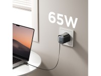 Joyroom JR-TCL02 65W USB-A USB-C GaN charger with built-in USB-C cable - black Joyroom JR-TCL02 65W USB-A USB-C GaN charger with built-in USB-C cable - black