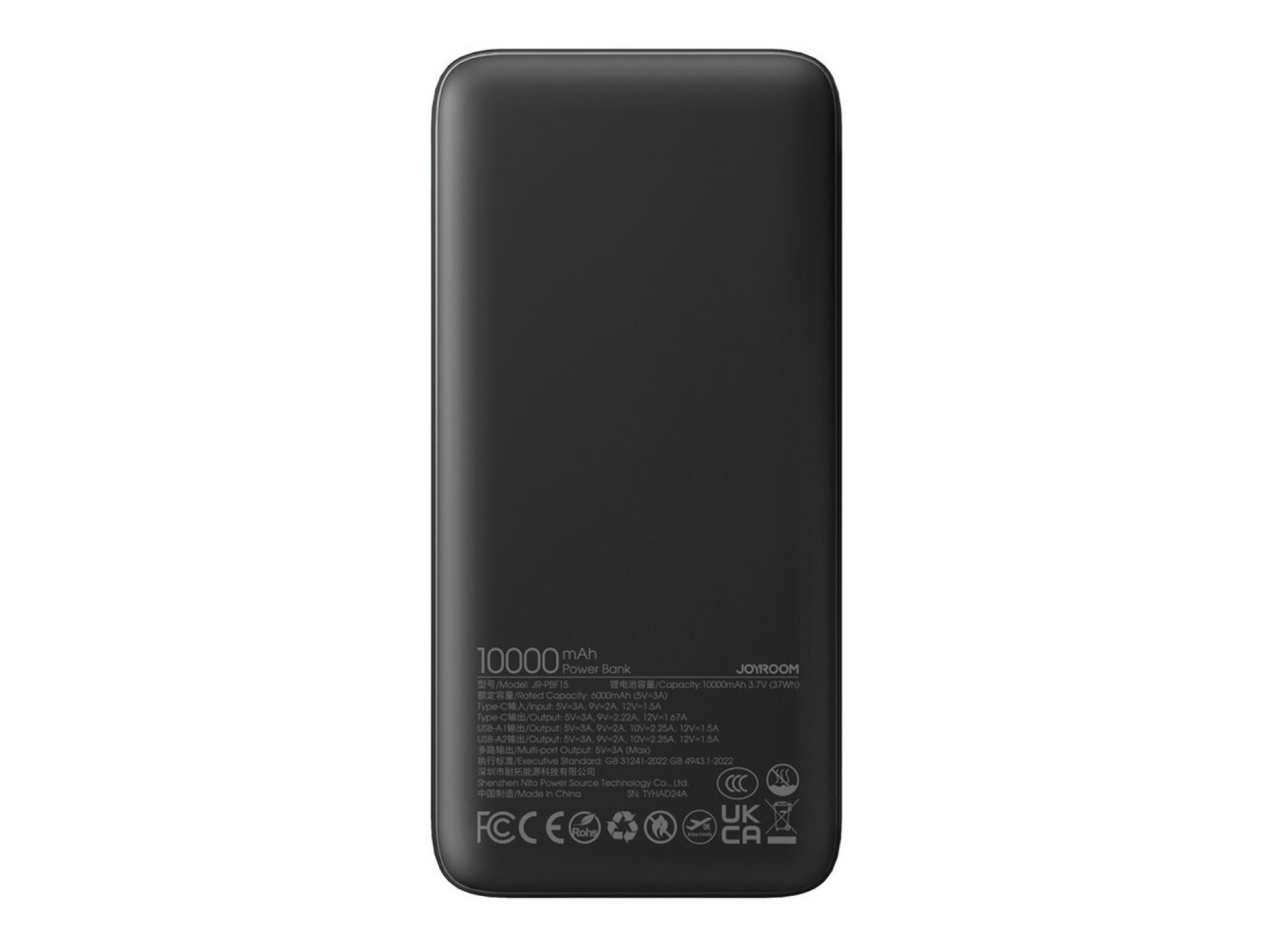 Powerbank Joyroom JR-PBF15 10000mAh USB-C USB-A 22.5W - black
