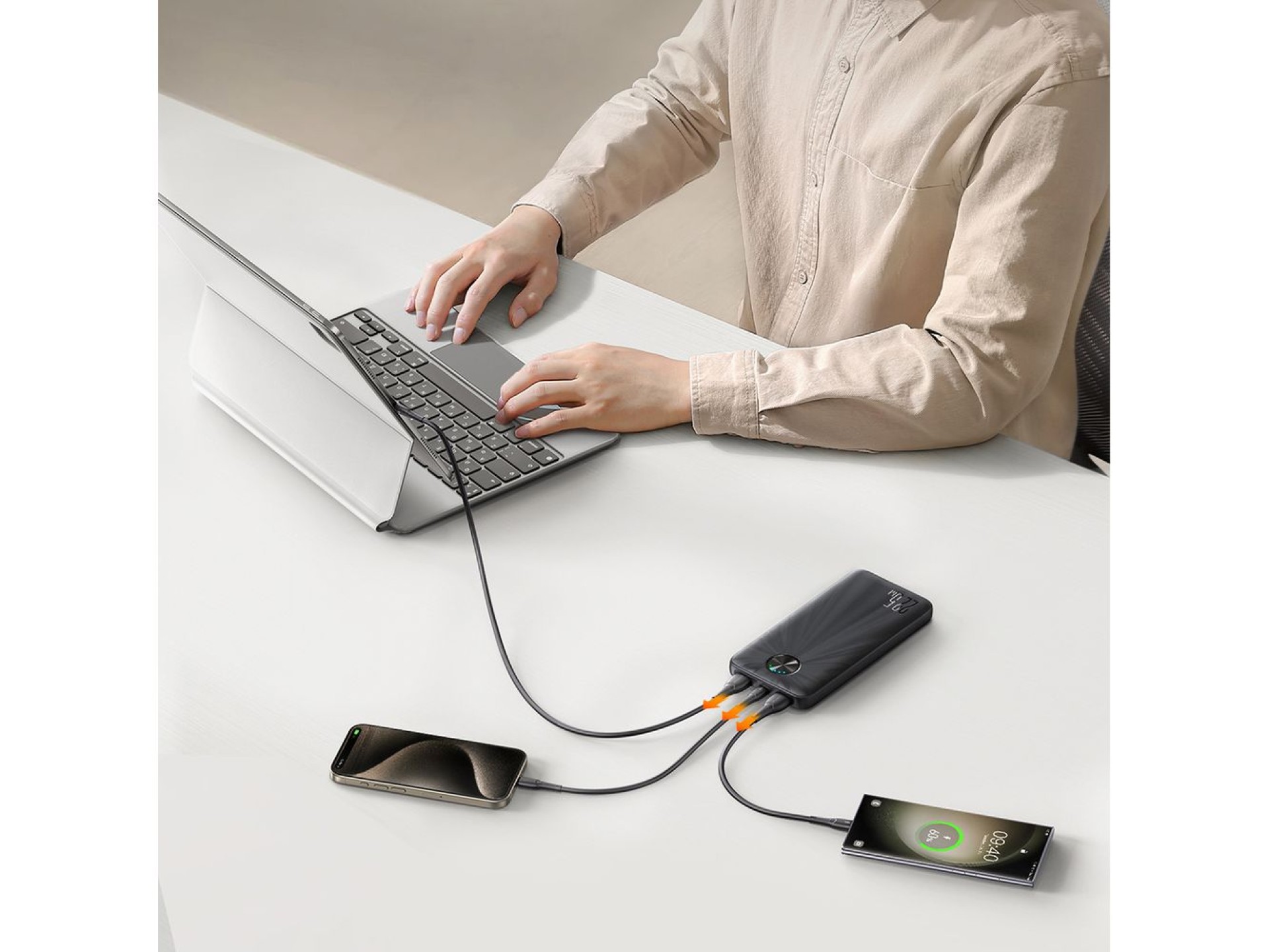 Powerbank Joyroom JR-PBF15 10000mAh USB-C USB-A 22.5W - black