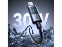 Joyroom S-A16 Pro Prism Series 30W USB-C - Lightning Cable with Display 1.2m - Black Joyroom S-A16 Pro Prism Series 30W USB-C - Lightning Cable with Display 1.2m - Black