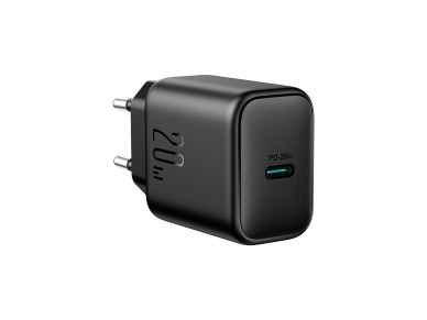 Carregador de rede Joyroom JR-TCF20 USB-C PD 20W - preto Carregador de rede Joyroom JR-TCF20 USB-C PD 20W - preto