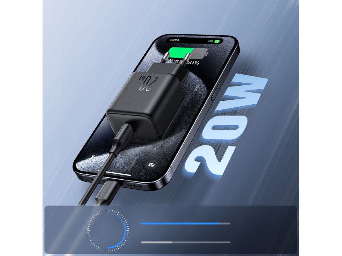 Joyroom JR-TCF20 USB-C PD 20W network charger - black