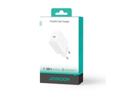 Cargador de red Joyroom JR-TCF20 USB-C PD de 20 W - blanco