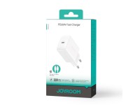 Cargador de red Joyroom JR-TCF20 USB-C PD de 20 W - blanco + cable USB-C/USB-C de 1 m
