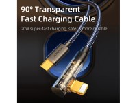 Cabo para jogos Joyroom S-CL020A6 Lightning (angular) / USB-C (reto) 20W 1,2 m - azul