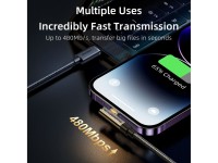 Cabo para jogos Joyroom S-CL020A6 Lightning (angular) / USB-C (reto) 20W 1,2 m - azul