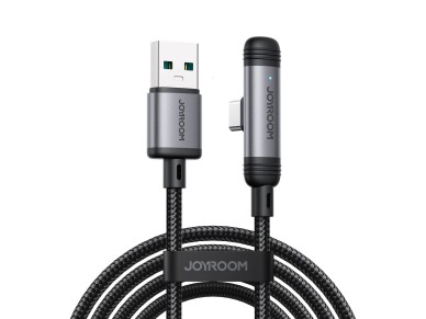 Cable USB-A - USB-C 3A de 90° Joyroom S-A56 EnjoyX Series, 1,2 m, color negro Cable USB-A - USB-C 3A de 90° Joyroom S-A56 EnjoyX Series, 1,2 m, color negro