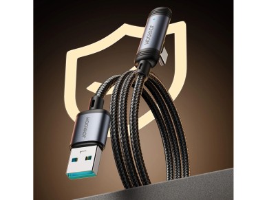 Joyroom S-A56 EnjoyX Series 90� USB-A - Cabo USB-C 3A 1,2 m - preto