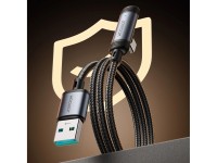 Joyroom S-A56 EnjoyX Series 90° USB-A - Cabo USB-C 3A 1,2 m - preto Joyroom S-A56 EnjoyX Series 90° USB-A - Cabo USB-C 3A 1,2 m - preto