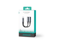Adaptador DAC 2 em 1 Joyroom SY-C03 USB-C para 2x USB-C - preto