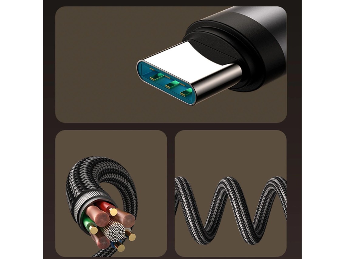 Joyroom S-A56 EnjoyX Series 90� USB-C - Cabo Lightning 30W 1,2m - preto