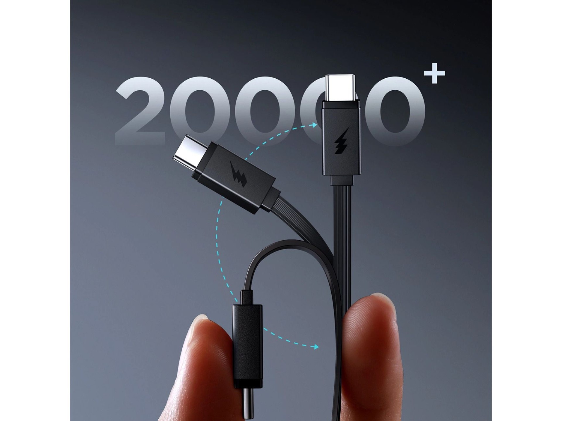 Carregador portátil Joyroom JR-PR1 10000mAh 22,5W com cabo USB-C retrátil integrado - Preto