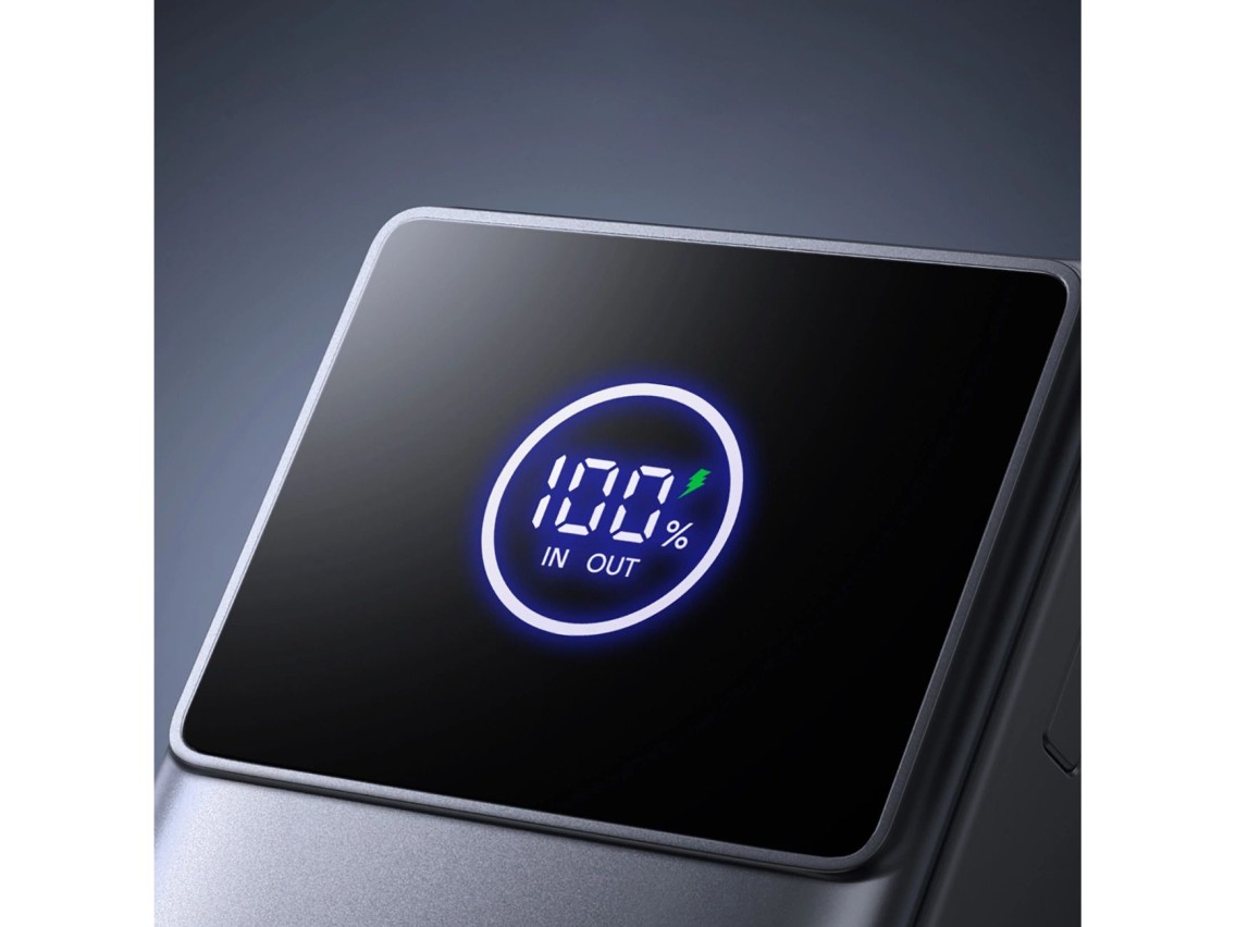 Carregador portátil Joyroom JR-PR1 10000mAh 22,5W com cabo USB-C retrátil integrado - Preto