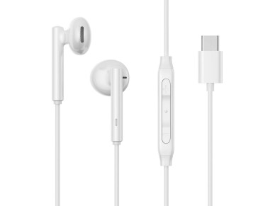 Fones de ouvido intra-auriculares Joyroom JR-EC05 USB-C - brancos