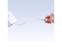 Cargador de pared Joyroom JR-TCL06 de 67 W GaN con cable USB-C retrctil integrado - Blanco