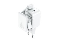 Carregador de parede Joyroom JR-TCL05 45W GaN com organizador de cabos - Branco