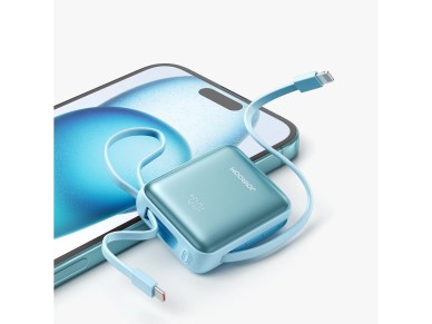 Joyroom JR-PBF27 22.5W 10000mAh Powerbank with Two Built-in Cables - Blue Joyroom JR-PBF27 22.5W 10000mAh Powerbank with Two Built-in Cables - Blue
