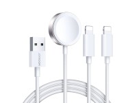 Joyroom S-IW007 Cable 3 en 1 USB-A con cargador magnético y Lightning de 1,2 m - blanco Joyroom S-IW007 Cable 3 en 1 USB-A con cargador magnético y Lightning de 1,2 m - blanco