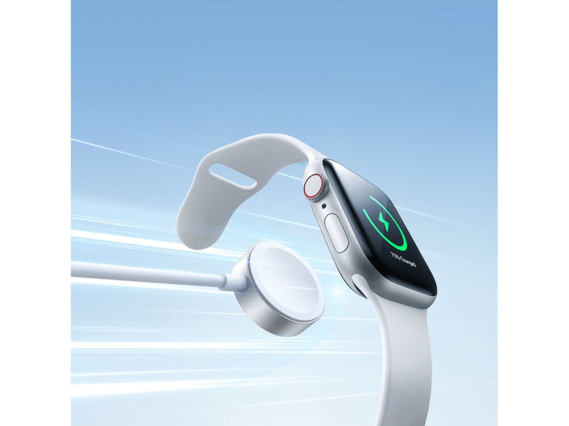 Cargador magnético Joyroom S-IW008 3 en 1 USB-A - Lightning/USB-C 1,2 m - blanco