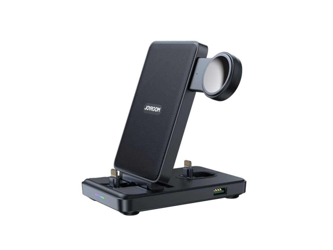 Joyroom JR-WQS02 iPhone AirPods Apple Watch 4in1 charging station foldable - black