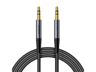 Joyroom stereo audio cable AUX 3.5 mm mini jack 1.2m black (SY-A08) Joyroom stereo audio cable AUX 3.5 mm mini jack 1.2m black (SY-A08)