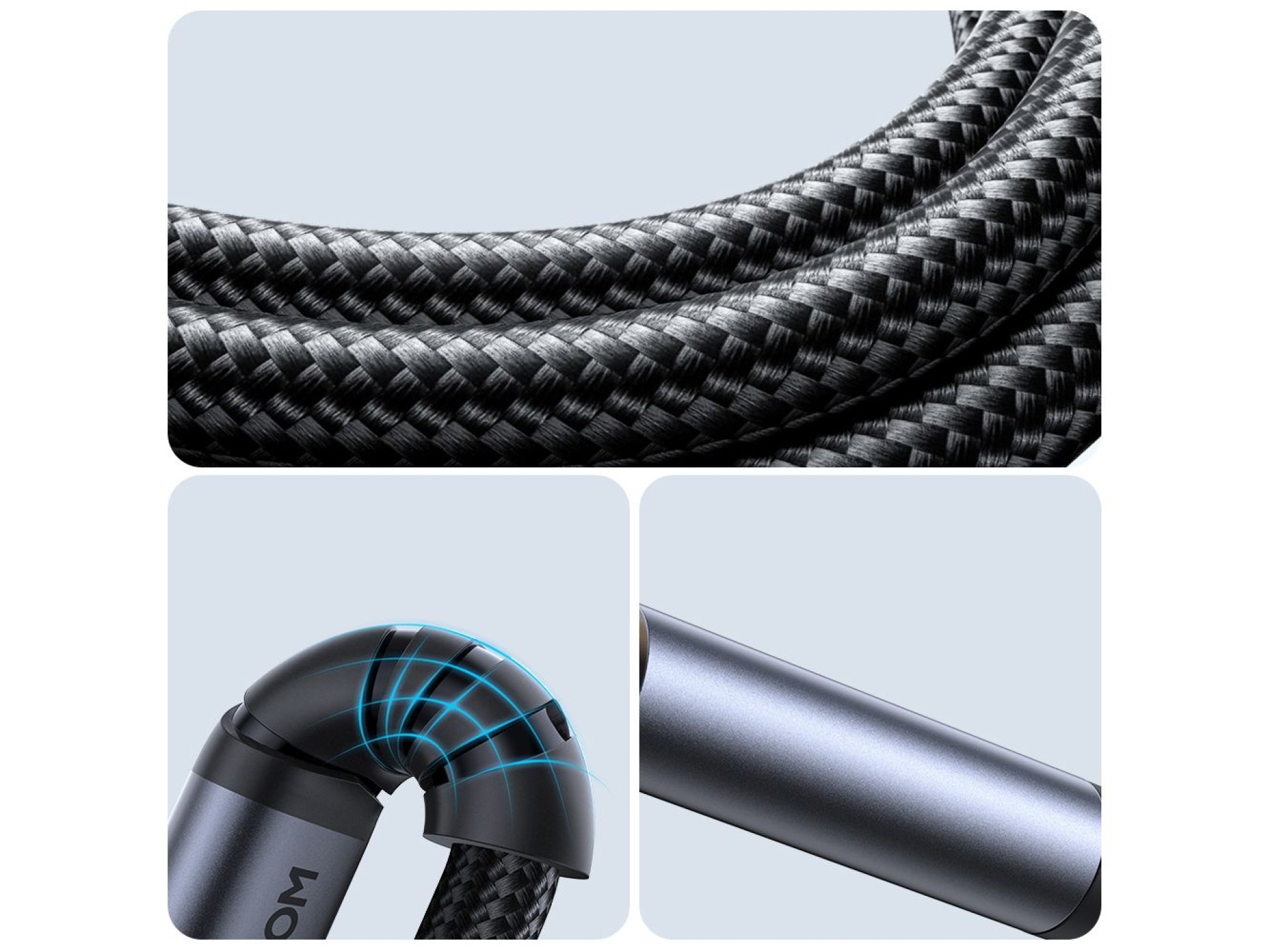 Cable de audio estéreo Joyroom AUX mini jack de 3,5 mm 1,2 m negro (SY-A08)