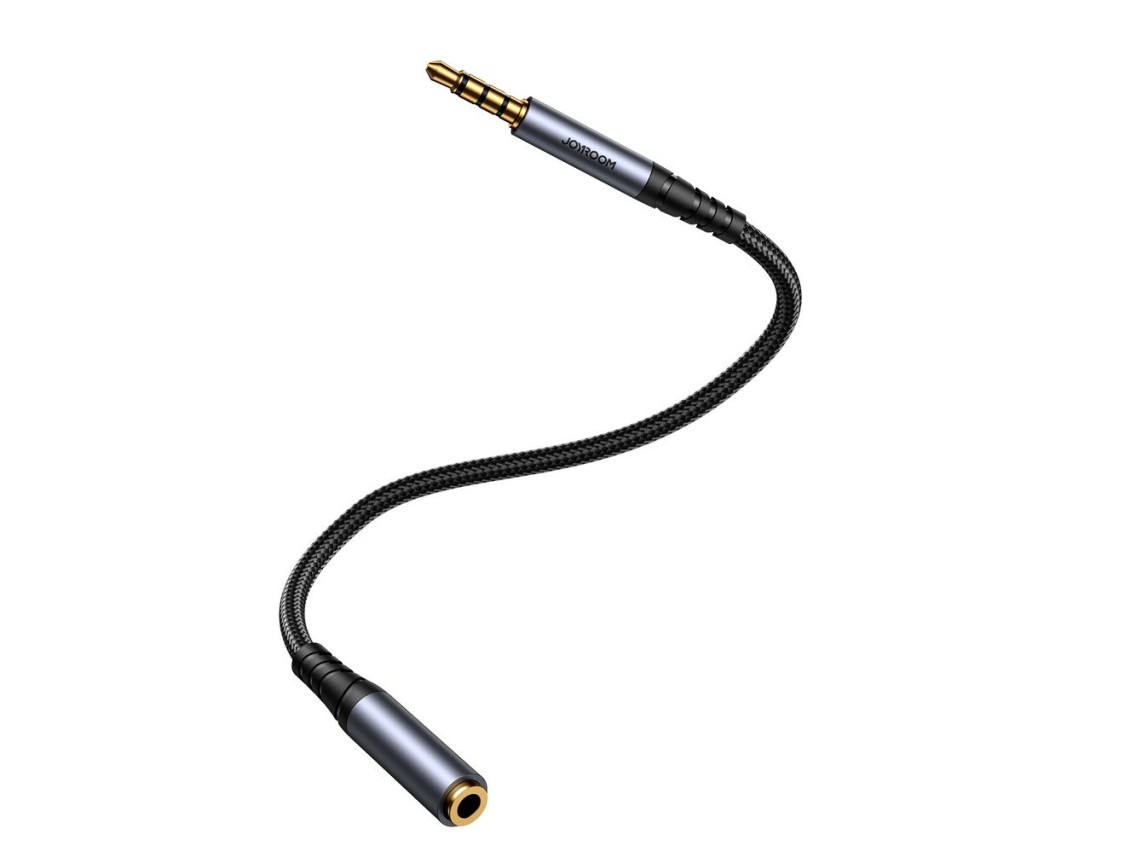 Joyroom stereo audio cable AUX 3.5 mm mini jack (male) - mini jack (female) 1.2 m black (SY-A09)