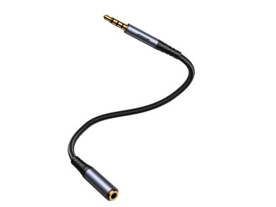 Joyroom stereo audio cable AUX 3.5 mm mini jack (male) - mini jack (female) 1.2 m black (SY-A09)