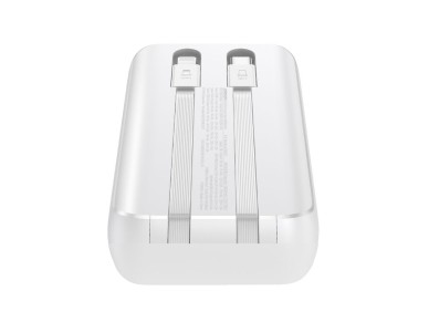 Mini batería externa con cables integrados Joyroom JR-PBC06 30W 10000mAh - blanca Mini batería externa con cables integrados Joyroom JR-PBC06 30W 10000mAh - blanca